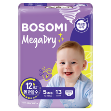 보솜이 메가드라이 팬티형 기저귀 공용, 5단계, 13매