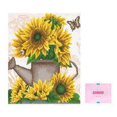 DCLARE 相框畫布型鑽石畫 DIY 套組 40 x 50 cm, 1套, 向日葵花園