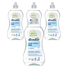 ECODO 法國 嬰兒奶瓶清潔劑 無香精, 500ml, 4個