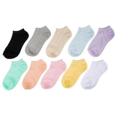 BASE ALPHA ESSENTIALS 女款彩色運動襪 10雙