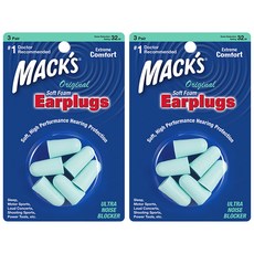 Macks 소프트 폼 오리지날 소음방지 이어플러그 6p, 2개