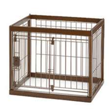 Richell 利其爾 高質量的實木狗圍欄, 棕色