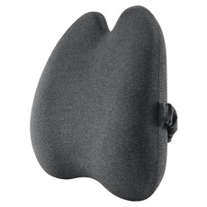 西格傢飾 H型記憶棉包覆腰靠墊，包裹托扶，填補腰背空隙，人體脊椎分區系統, 39 x 38 x 10cm, 深灰色