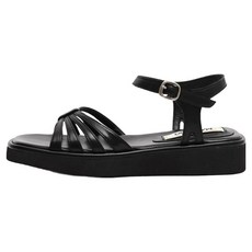 MAC MOC 女款Blanche繫帶涼鞋 3cm, 黑色, 225