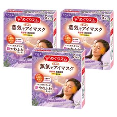 Kao 花王 MegRhythm 美舒律 蒸氣眼罩 薰衣草香 5片/盒, 3盒