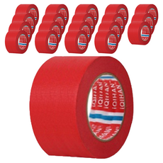 iQIHAN 다다 칼라 마스킹테이프 빨강 50 mm x 20 m, 20개