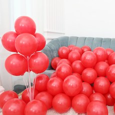 P&B UNITY 標準圓形氣球 25cm 100入, 17紅色, 1個