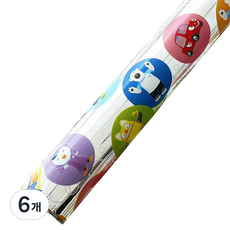 뽀로로 증착롤 포장지 대, 실버, 6개