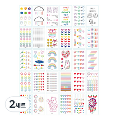 cinnamon girl 彩色紋身貼紙30款套組, O 開心, 2套