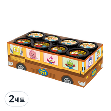 Pororo Bus Pack 芝士味炒年糕 110g x 4p + Jjajang 味炒年糕 110g x 4p Set, 2組