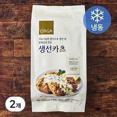 ORGA 지속가능한 방식으로 생산 된 동태살로 만든 생선 카츠 3개입 (냉동), 360g, 2개