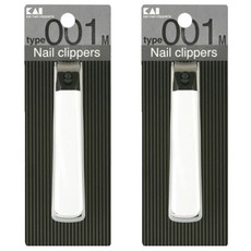 KAI 貝印 type001系列 指甲剪 彎口 KE-0122 M, 白色, 2件