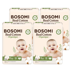 보솜이 리얼코튼 오가니크 팬티형 기저귀 남여공용, 특대형(XL), 52매