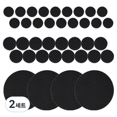 Gajugashop 防滑緩衝墊 圓形套組1, 黑色, 2套