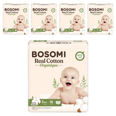 보솜이 리얼코튼 오가니크 팬티형 기저귀 남여공용, 중형(M), 80매