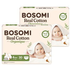 보솜이 리얼코튼 오가니크 팬티형 기저귀 남여공용, 4단계, 60매