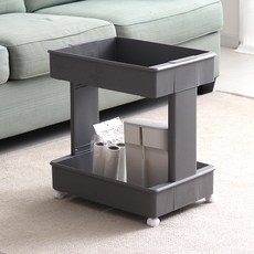 OLIVING 優質移動式收納層架推車 2層, 灰色, 1個