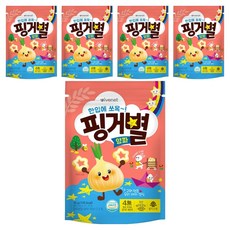 아이배냇 아동용 핑거별 쌀과자, 양파맛, 30g, 5개