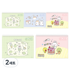 아이비스 스케치북 여 랜덤발송 5p 세트, 8절, 2세트, 15매