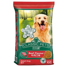 CLASSIC PETS 加好寶 成犬 狗糧, 牛肉, 10kg, 1袋