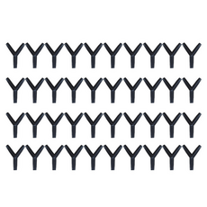 觀賞魚用Y形連接管 黑色, 40個