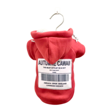 SassyDog 條碼外套 12號, 紅色, 1件