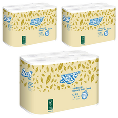 Scott 可麗舒 2層小捲筒式衛生紙, 10.8cm, 12捲, 3袋