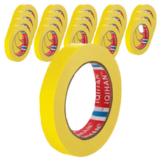 iQIHAN 다다 칼라 마스킹테이프 노랑 15 mm x 20 m, 20개