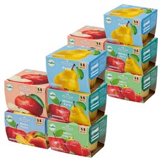 네츄럴누바 생과일 퓨레 상큼팩 200g x 5종 세트, 사과, 배, 사과 + 배 혼합맛, 딸기, 복숭아, 2세트