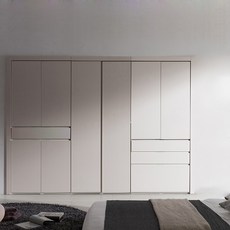 리바트 뉴트 붙박이장 세트 3900이상 4000미만 방문설치, 화이트메플(바디) + 누디베이지(도어)