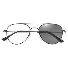 Quinta UV400 漸進多焦點防藍光老花眼鏡 智能變色/抗紫外線/經典飛官 QTPM533B 黑框變色灰片 250度, 1個