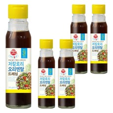 오뚜기 LIGHT JOY 저칼로리 오리엔탈 드레싱, 210g, 5개