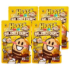 HBAF 蜂蜜奶油杏仁果迷你包 15包入, 300g, 4袋