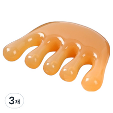 Celliving 全身頭皮按摩刮痧板 C型, 棕色, 3個