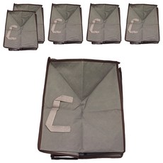 FANCY LIFE 棉被衣物收納袋 橫式收納 90L, 三層竹炭複合面料 防塵除臭 雙向拉鍊 時尚壓花設計, 灰色, 60 x 37 x 47cm, 6個