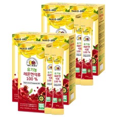뉴트리디데이 유기농 레몬엔석류즙 100%, 280g, 6개