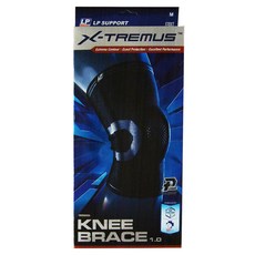 LP SUPPORT 高彈性分級 加壓針織護膝 170XT, 黑色, 1個