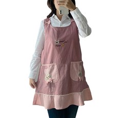 HANSGALLERY 蝴蝶結兔子圍裙, 粉紅色, 1個