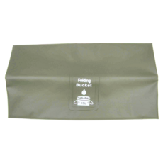 多用途手提折疊水桶 15L-軍綠色 PVC 輕量, 1個