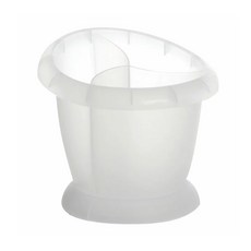 EXCELSA 三格餐具瀝水筒(白色) ，碗筷濾乾，PP塑料, 17.5 x 17.2 x 15.5cm, 1個