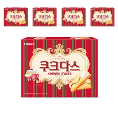 CROWN 皇冠 法式薄燒夾心餅乾 牛奶口味, 289g, 5盒