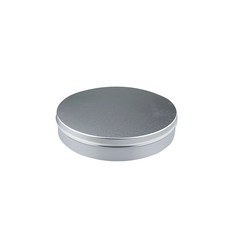 更整潔鋁製多功能圓形收納盒, 1個, 銀