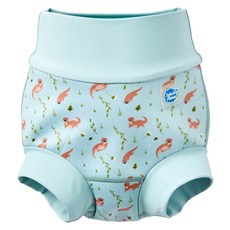 Splash About Happy Nappy Duo 銀離子3D雙層游泳尿布褲 頑皮水獺 XXL 寶寶游泳必備 舒適防漏, 1件