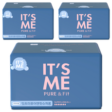 잇츠미 퓨어앤핏 생리대, 오버나이트 이상, 6개입, 3개