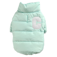 鋪棉外套 防潑水 拉繩洞 14號(L) 韓風 C字 果綠 1件