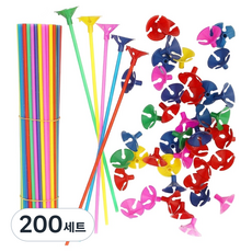 PINEL 派對氣球彩虹杯棒套裝 40cm, 混色, 200套