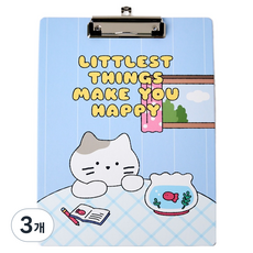 Modern House奶油店牛奶貓文件夾板 水濛濛, 3個, 藍色