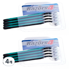 Razors 4女用美體刀 綠色, 4個, 4入