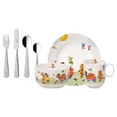 Villeroy&Boch Hungry Bear 餐具盤 + 碗 + 馬克杯 + 叉子 + 刀子 + 湯匙 + 茶匙組 26.5 x 13.5 x 24 cm, 1套, 混色