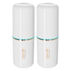 Nrbasket 簡約旅行用洗漱收納牙刷杯組 小身材大容量 三合一設計 可帶上飛機, 2組, 165g